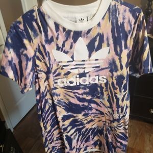 Adidas tye dye tshirt dress